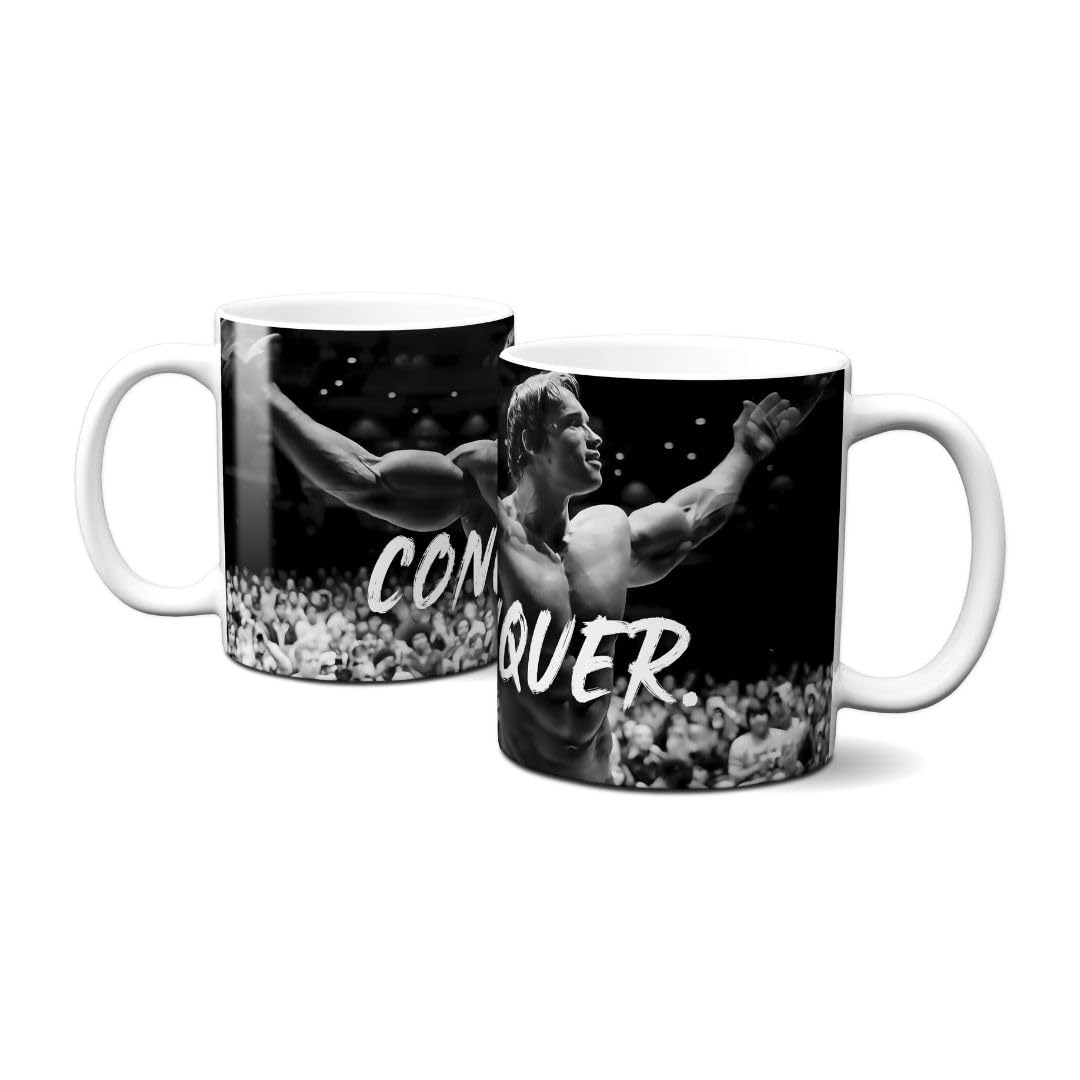 Hustling Sharks Conquer Tasse Spruch 330 ml Weiß Keramik