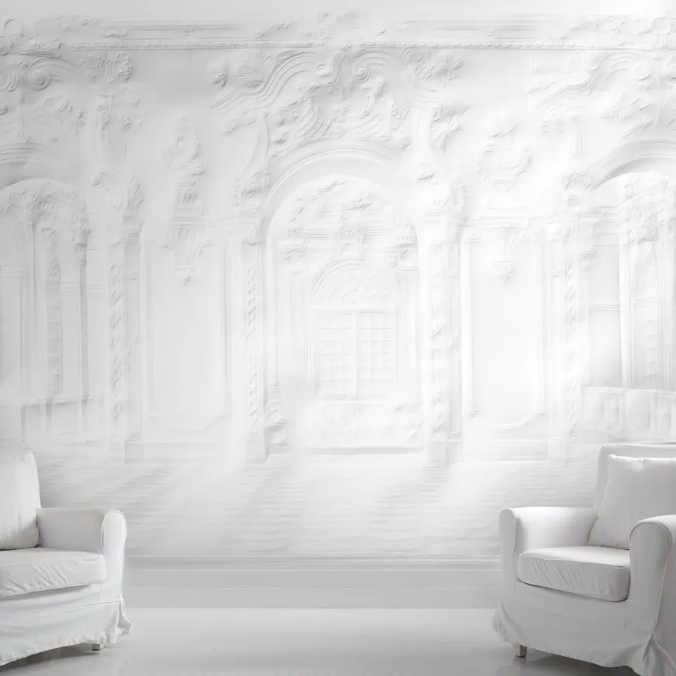 Mineheart Paper Palace Fototapete 250x300 cm weiss
