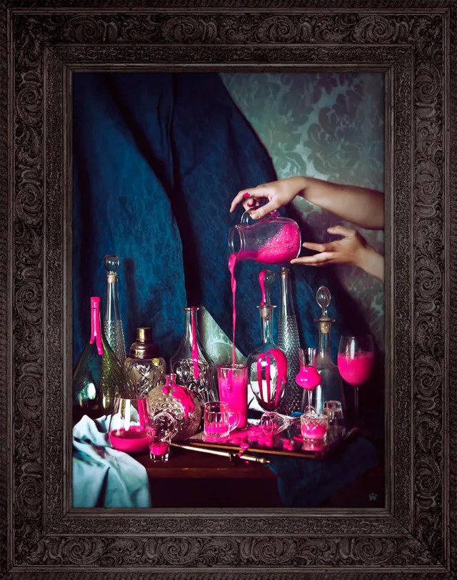 Mineheart Still Pink Leinwandbild Stillleben 66x81 cm