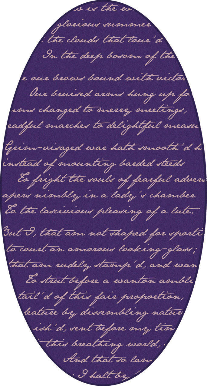 Mineheart Rugs Richard III Oval Teppich Amethyst Text