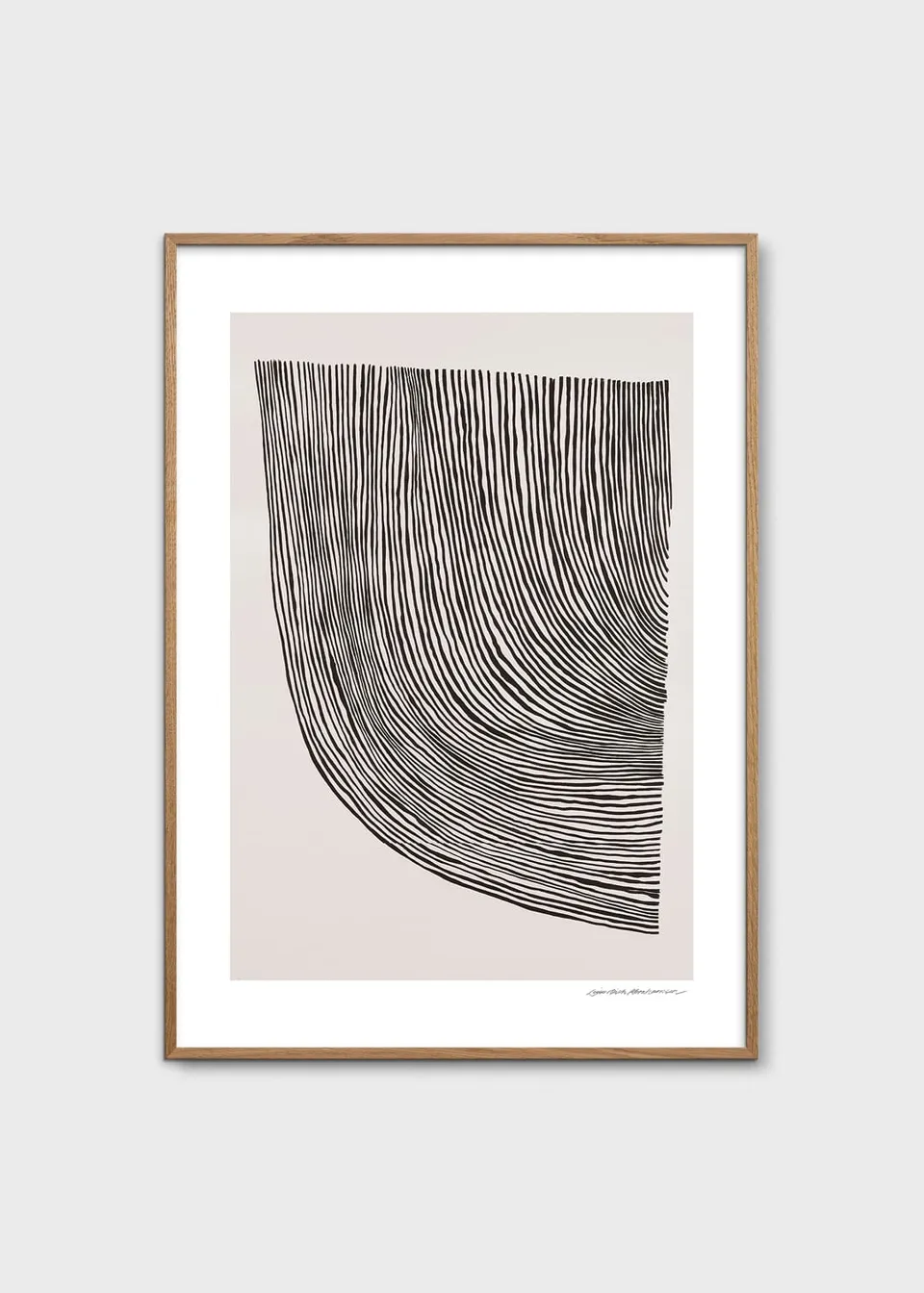 The Poster Club Curves Poster 30x40 cm schwarz grau