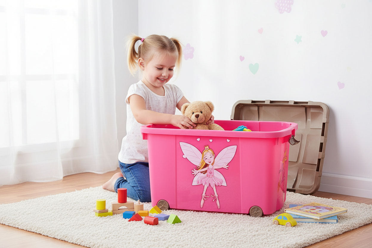 LS-LebenStil Spielzeugkiste Prinzessin XL 60x40cm 57L