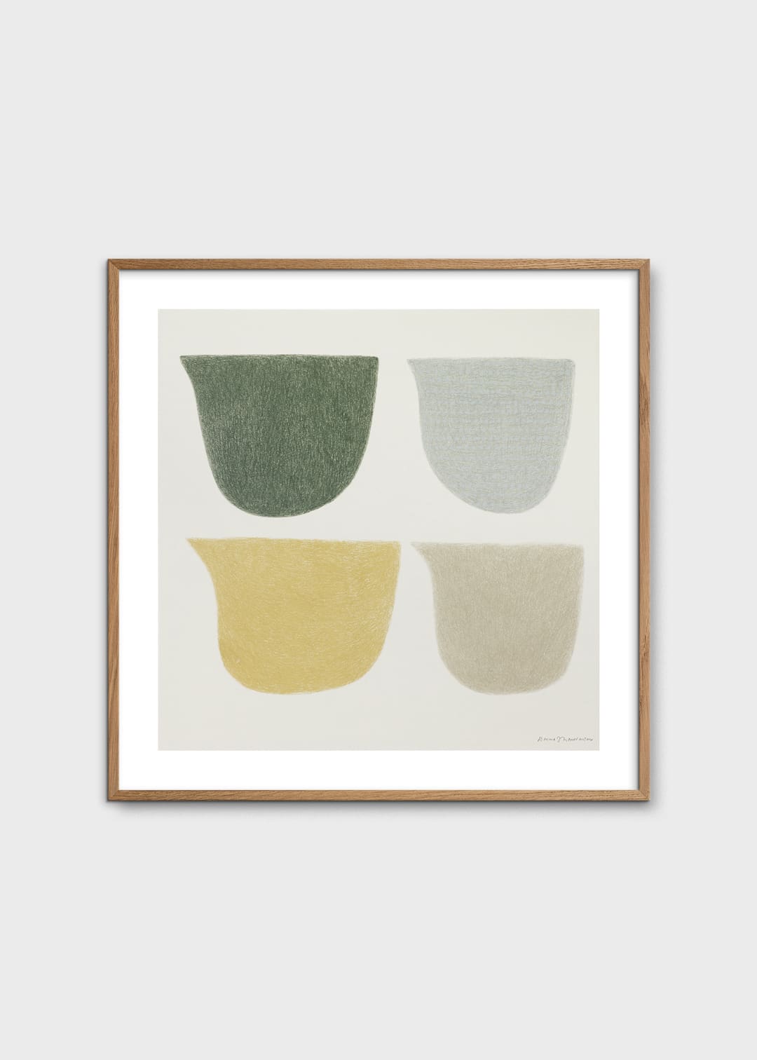 The Poster Club Art Prints Sitting Quietly Poster 50x50 beige