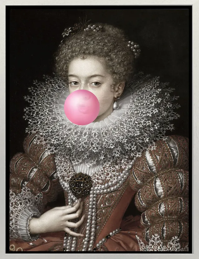 Mineheart Bubblegum Portrait 3 Leinwandbild 21x30 historisch