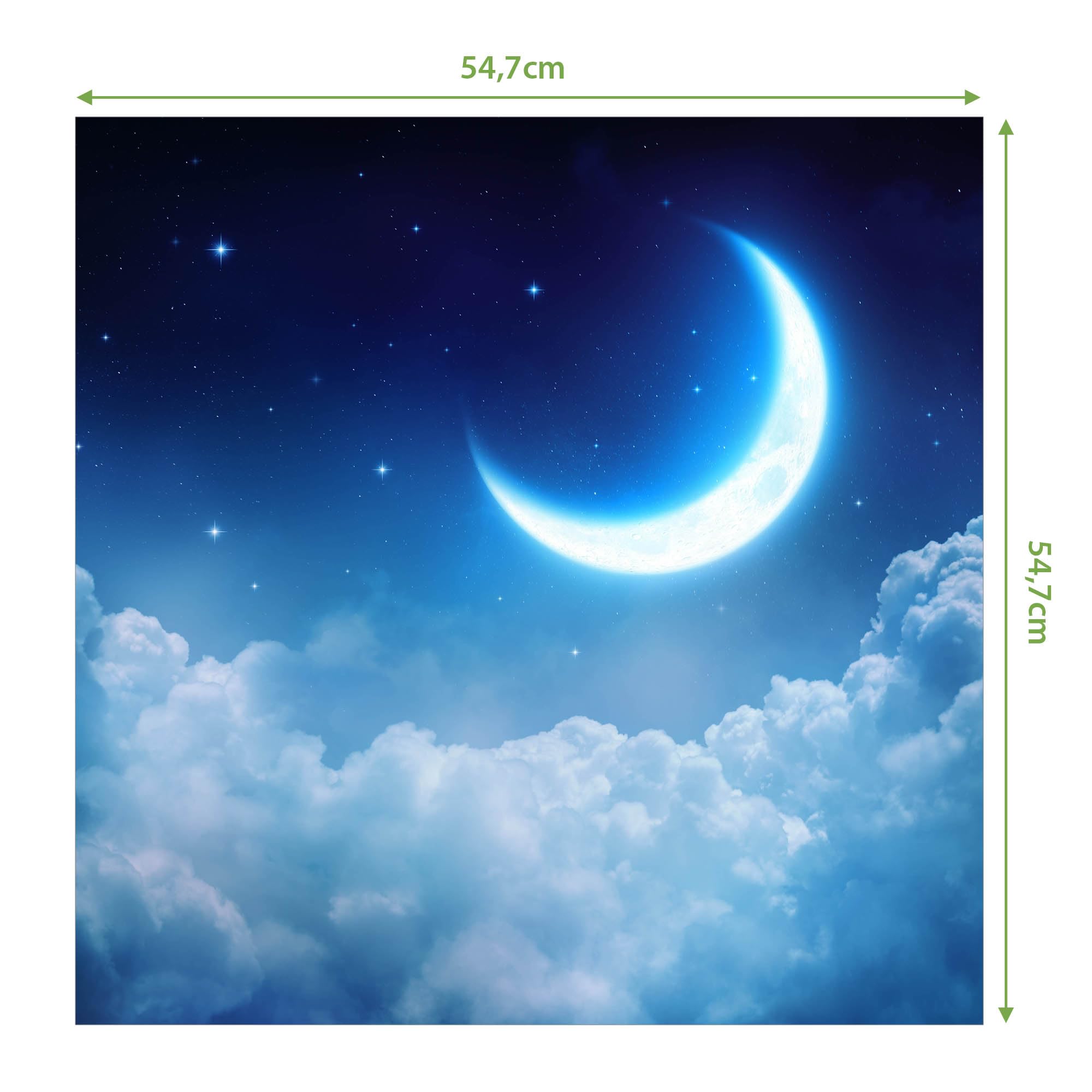 Banjado Möbelfolie Tischfolie Zunehmender Mond 55x55 cm selbstklebend