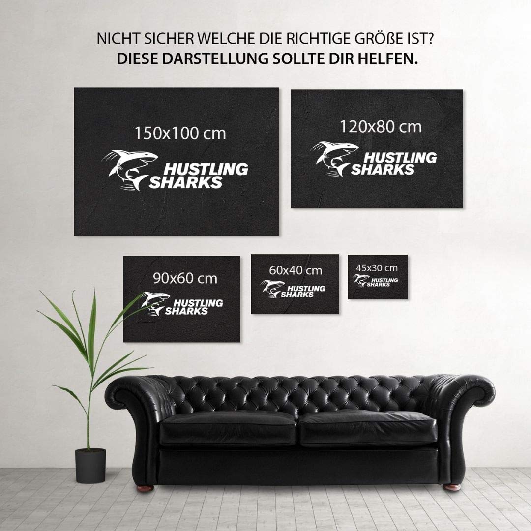 Hustling Sharks The Champion Leinwandbild 45x30cm Motivation