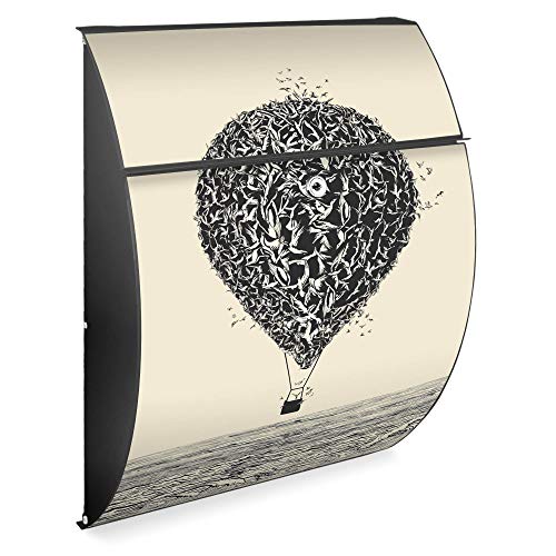 Banjado Riviera Briefkasten anthrazit Motiv Lift A4