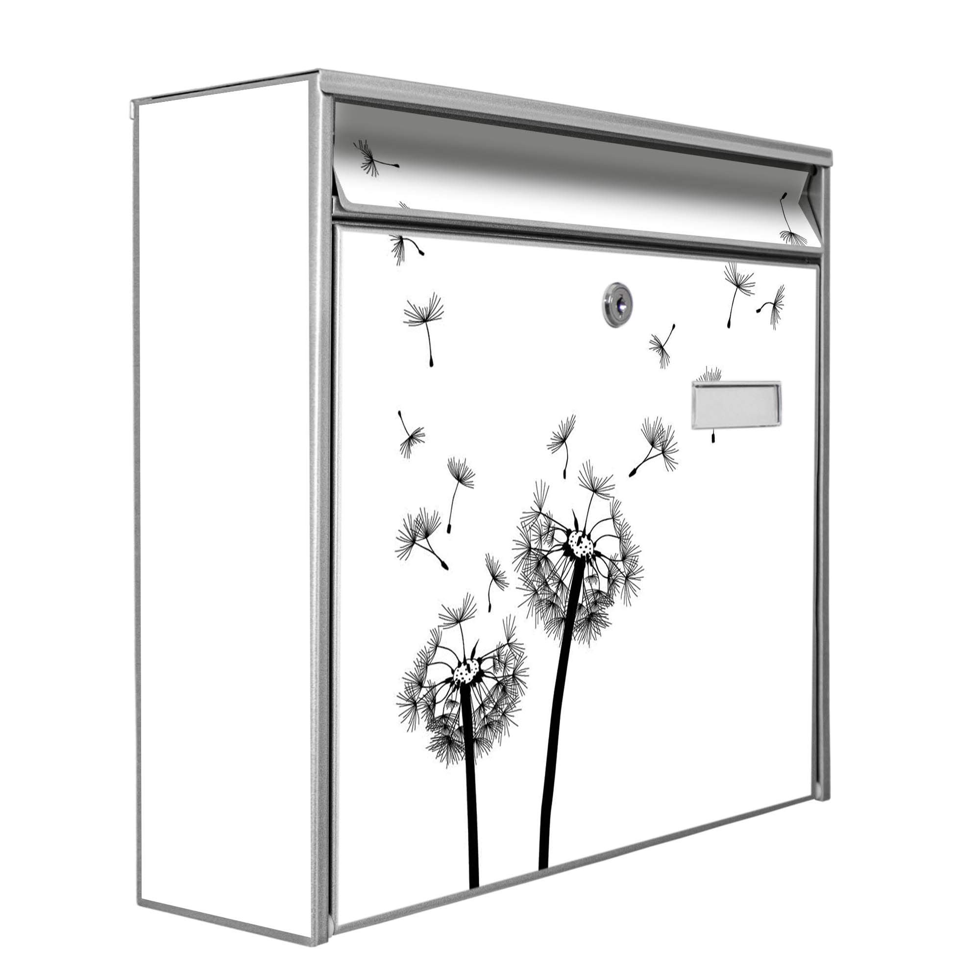 Banjado Briefkasten Pusteblume 2 Briefkasten Silbergrau A4