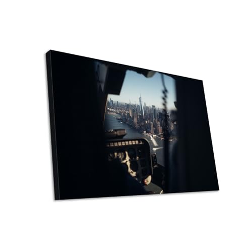 Hustling Sharks Wandbilder Blick aus der Luft auf Metropole Leinwand 30x40