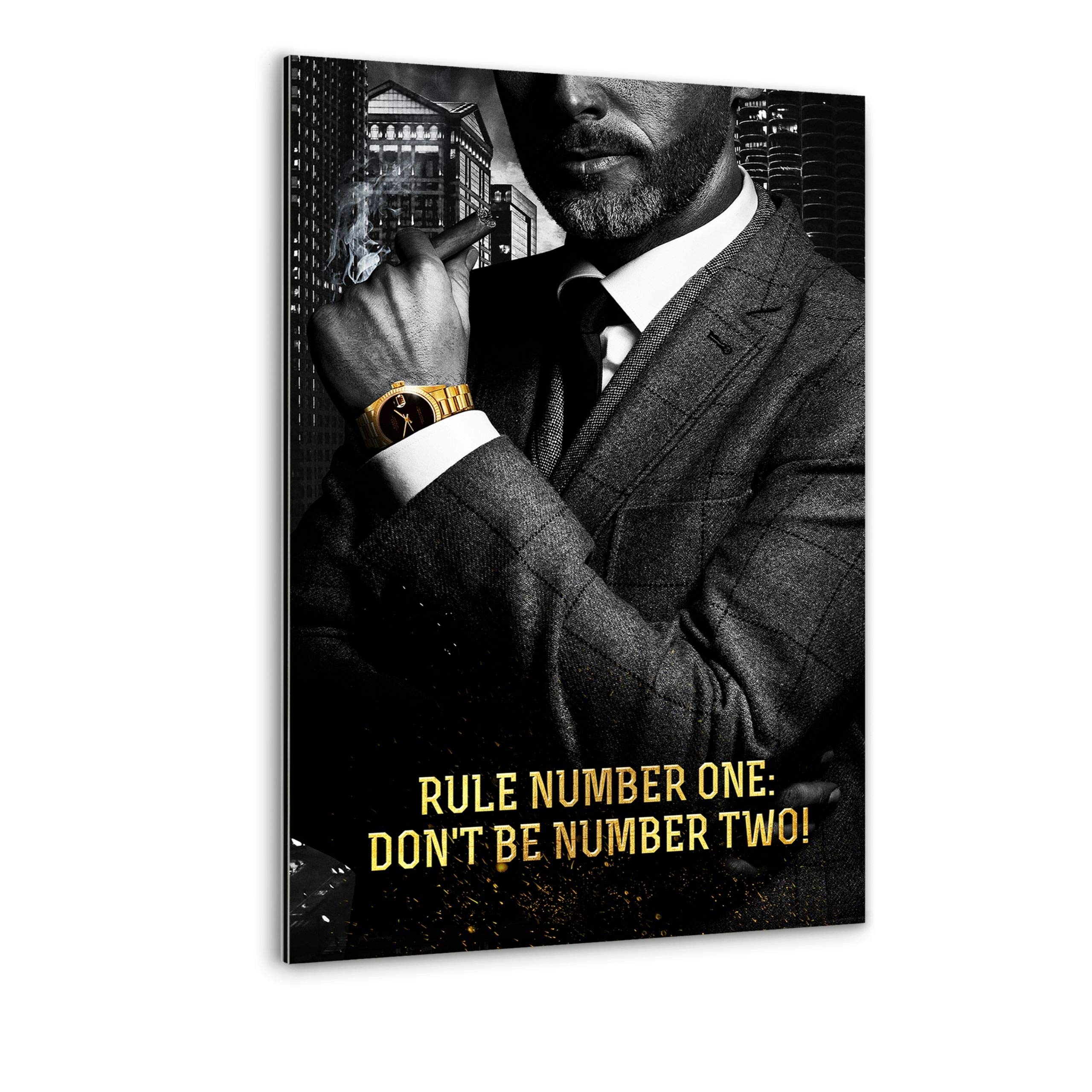 Hustling Sharks Don't be Number 2 Leinwandbild 30x45 Büro