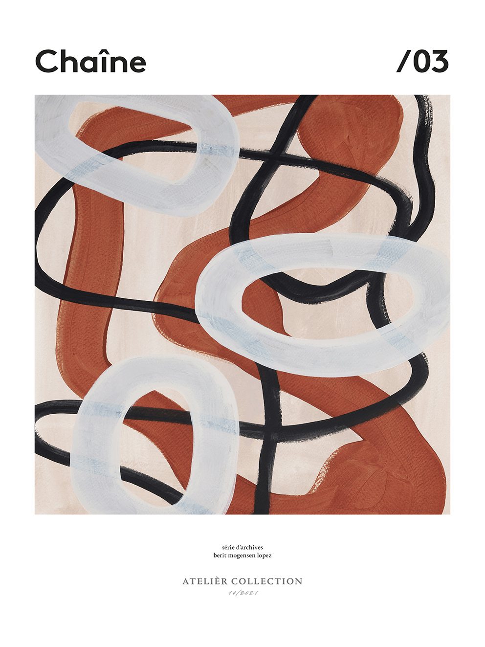 The Poster Club Chaine Poster 30x40 cm grau