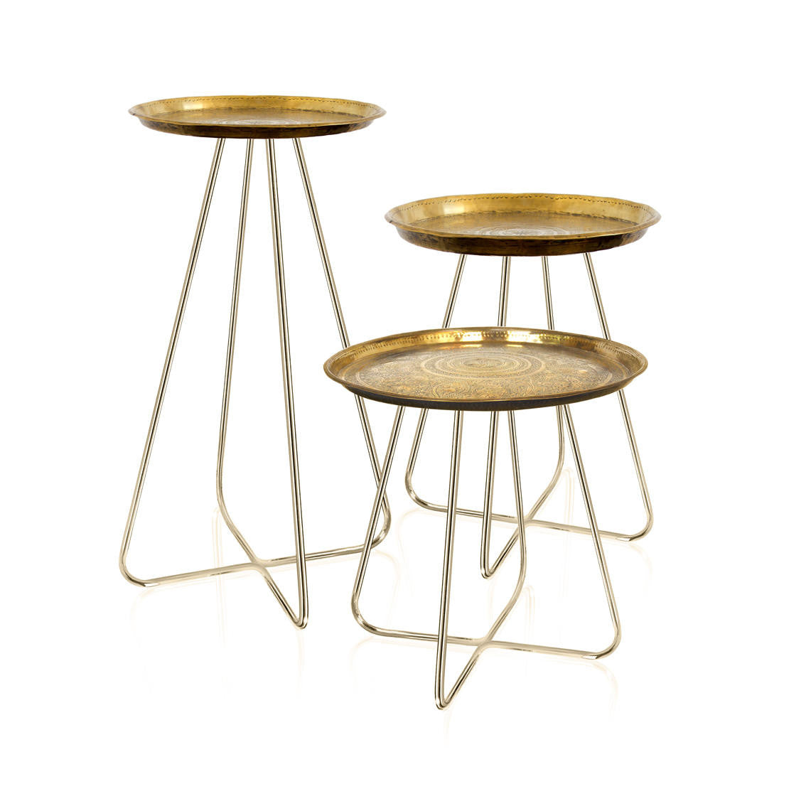 Mineheart Furniture New Casablanca Tisch Messing Mittel 47cm