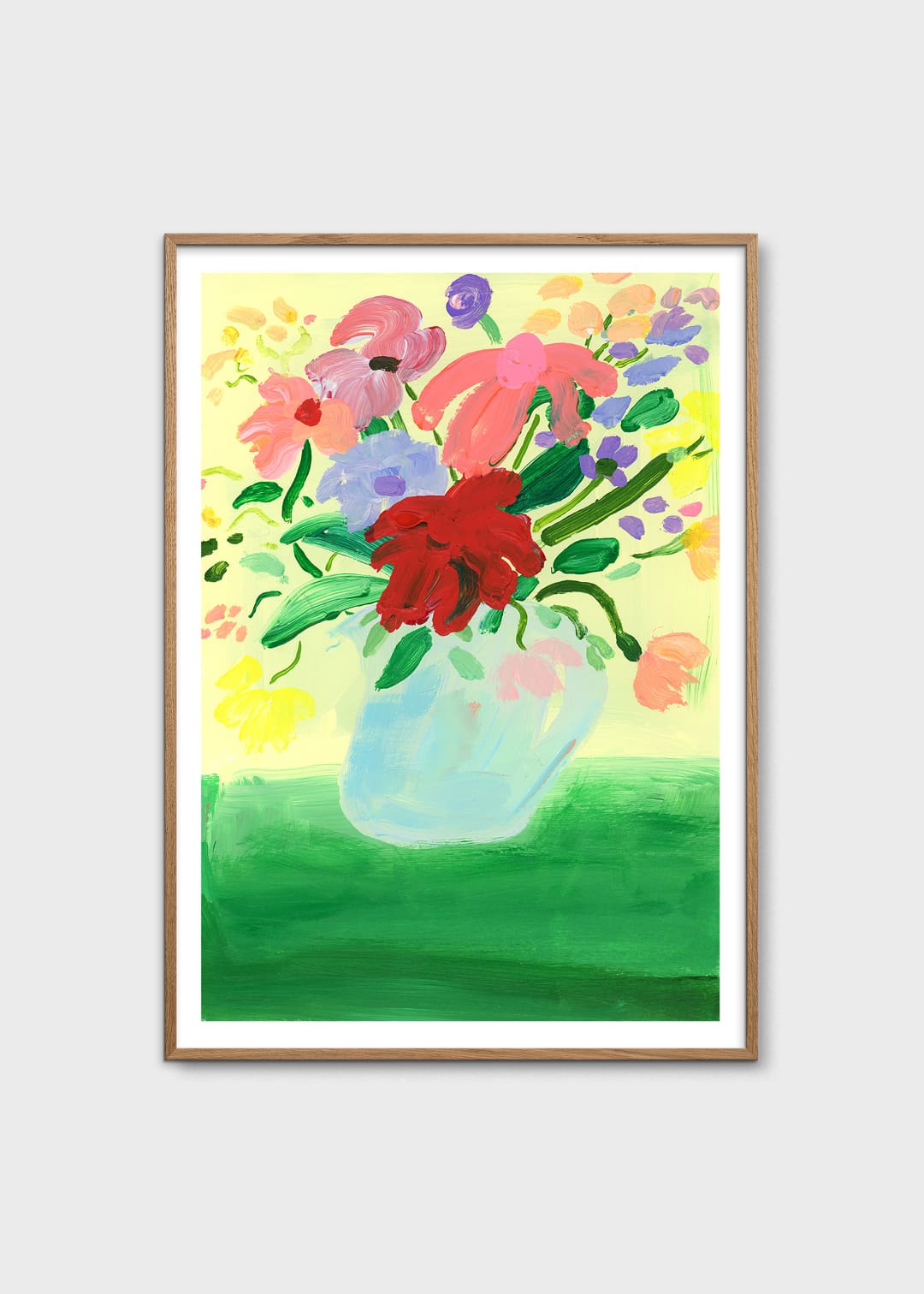The Poster Club Art Prints Flowers on Green Tablecloth Poster 30x40 cm
