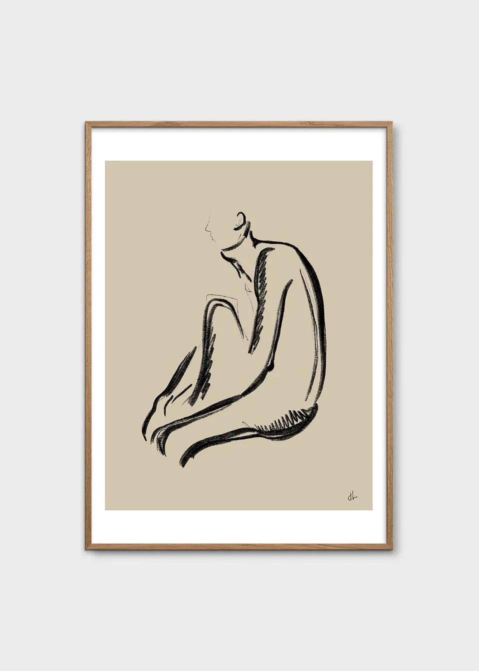 The Poster Club Man 01 Poster 40x50 cm beige abstrakt