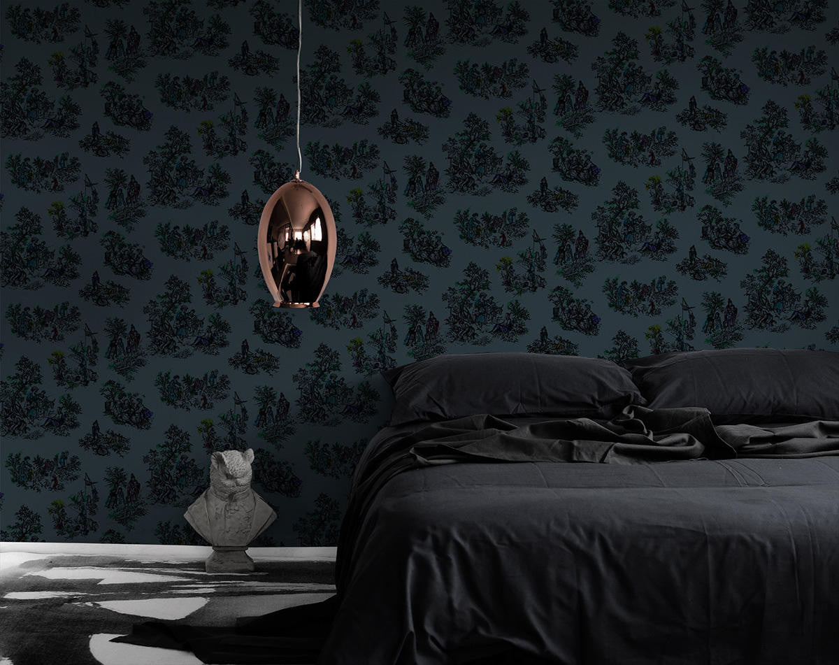 Mineheart Wallpaper Once Upon Our Time Tapete Grün Toile