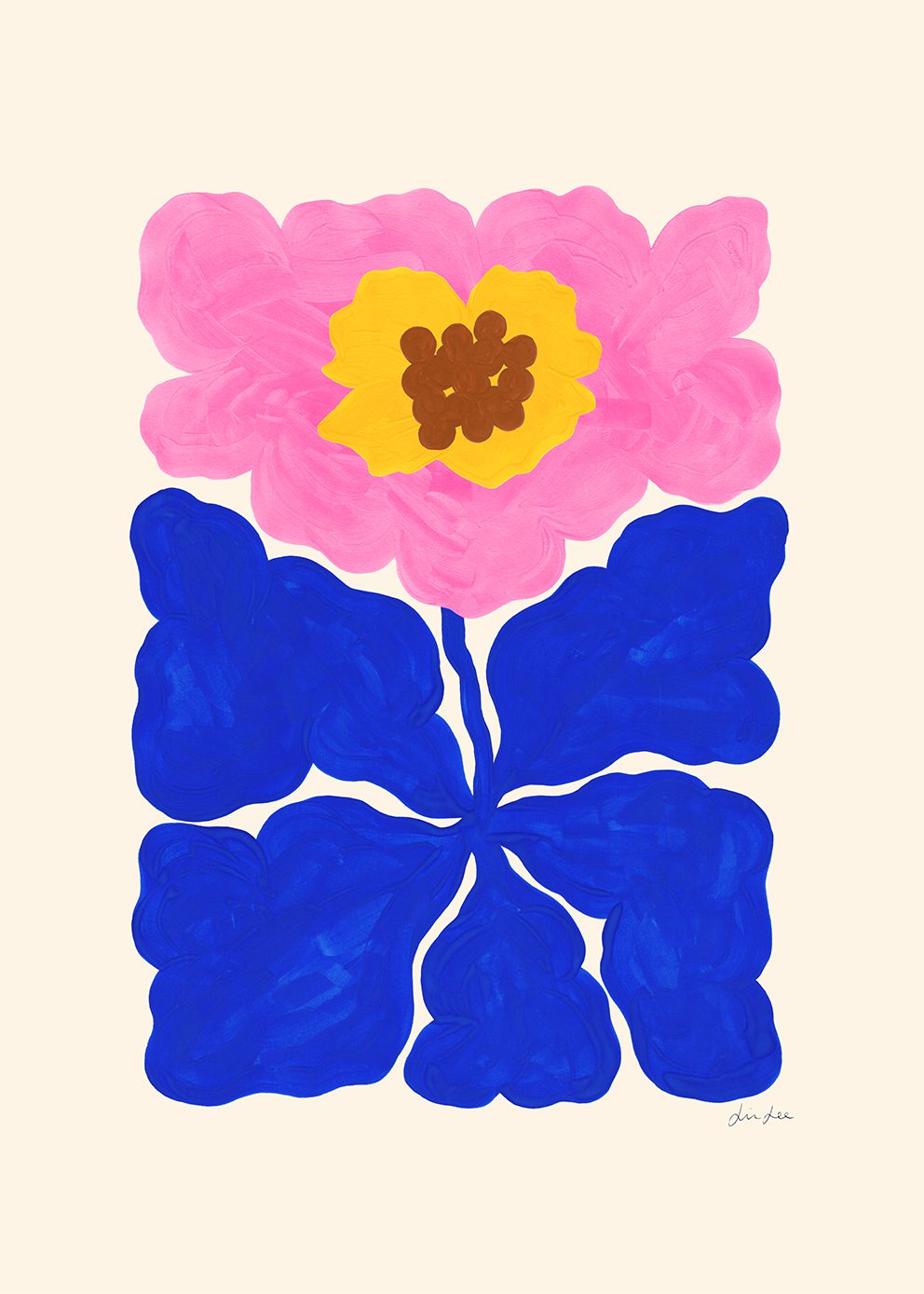 The Poster Club Just Bloomed Poster 30x40 cm Blumen blau