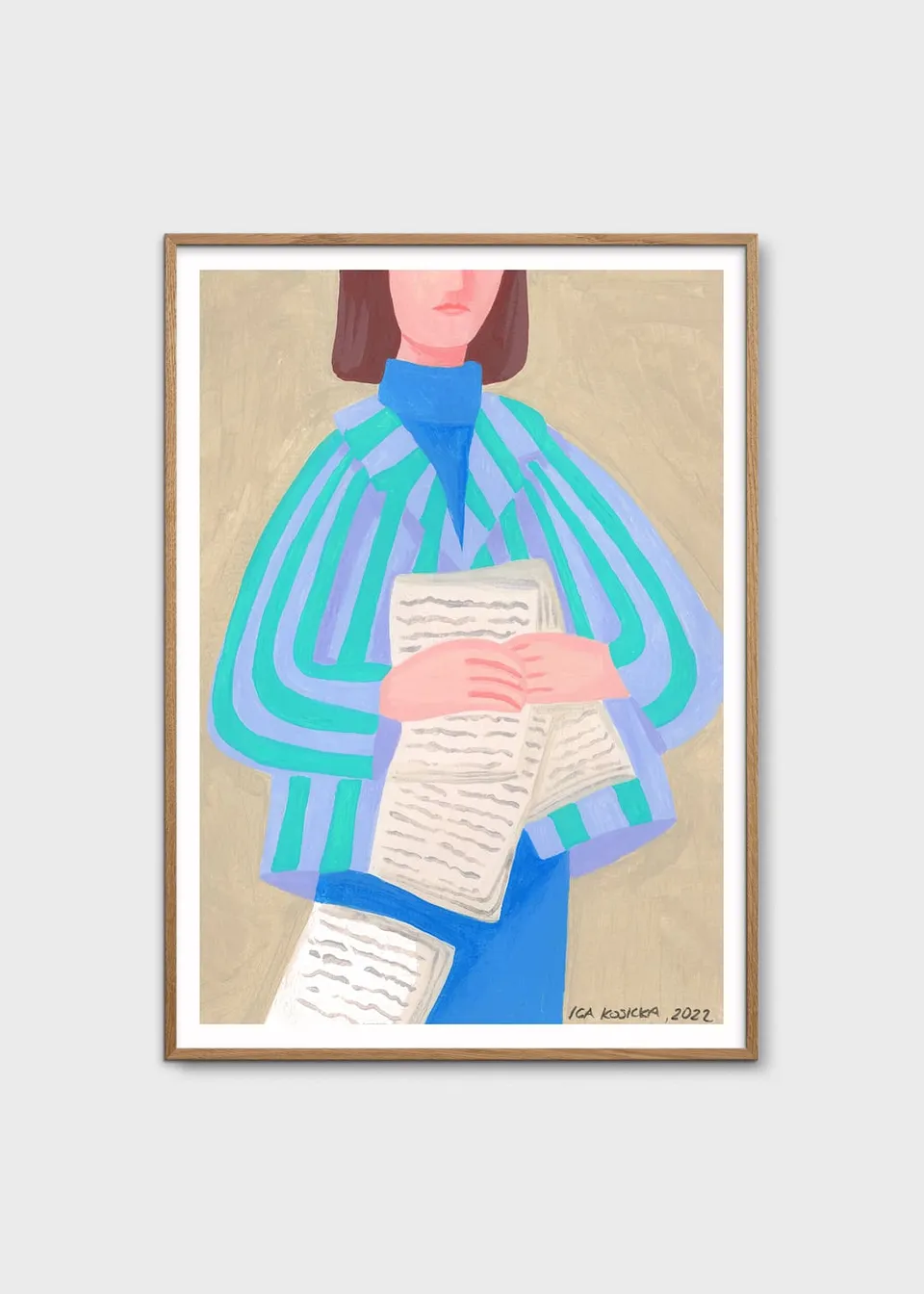 The Poster Club Art Prints Love Letters Poster 30x40 cm lila