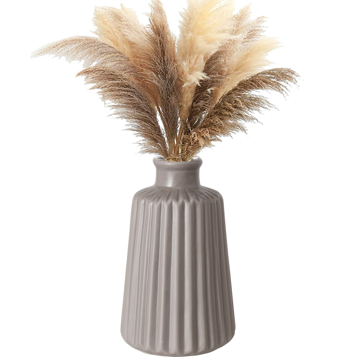 LS-LebenStil Möbel & Wohnen Oslo 2er Set Tisch-Vase Creme 18cm
