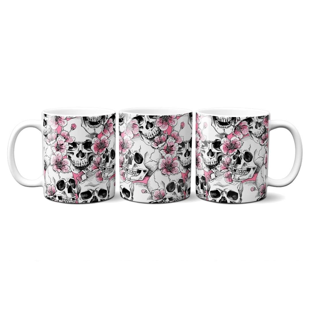 Hustling Sharks Wandbilder Pink Skulls Tasse 330 ml Keramik Pink