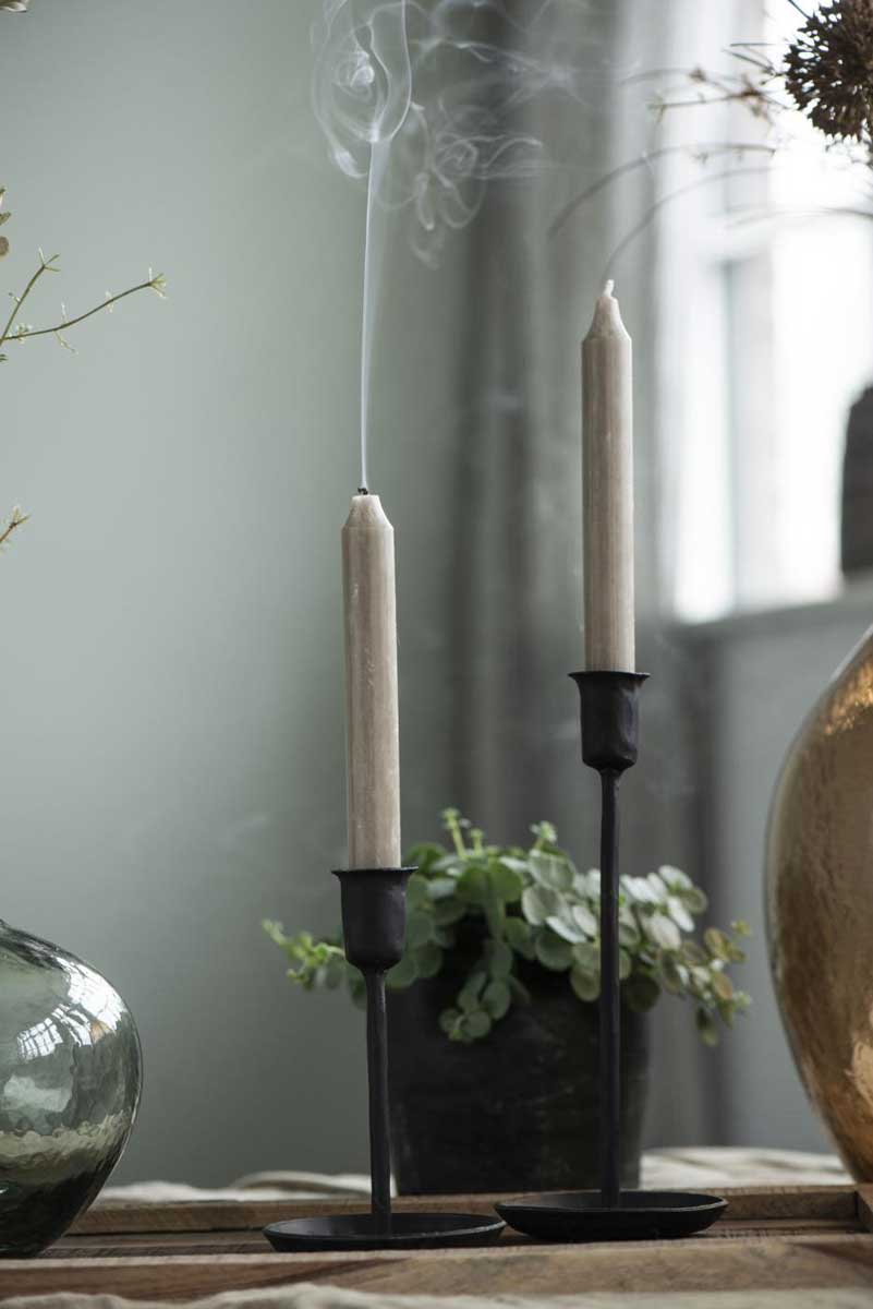 LS-LebenStil IB Laursen Kerzenständer Schwarz Eisen 28cm
