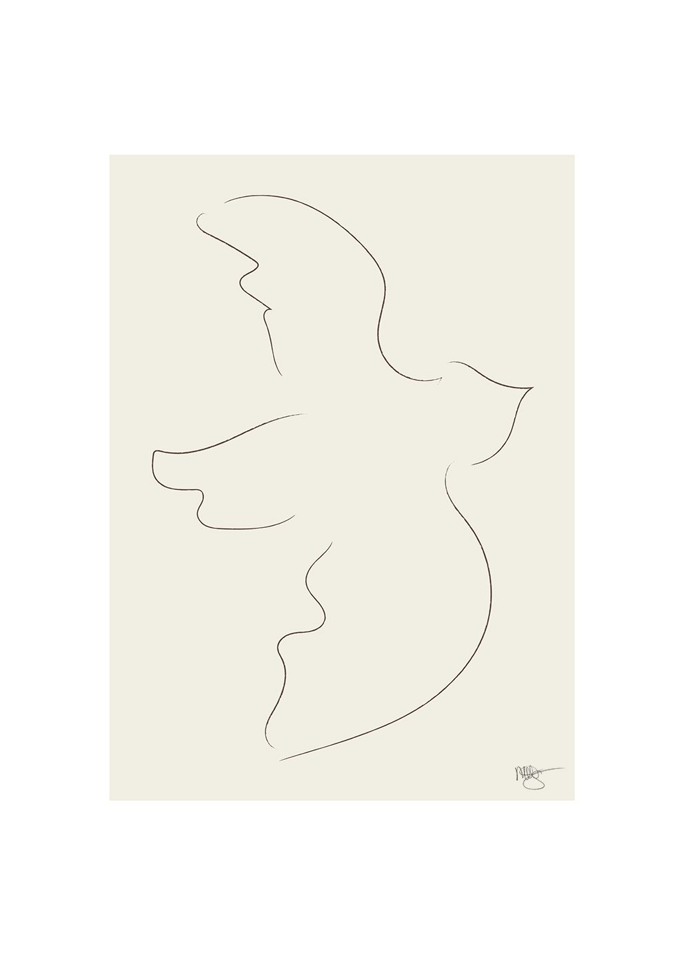 The Poster Club Art Prints Fly Away Poster 30x40 cm Beige