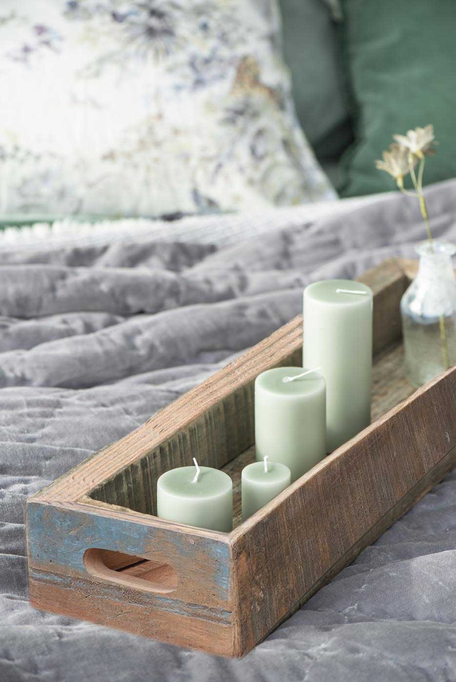 LS-LebenStil Unika XL Serviertablett Fundholz 61x17cm Braun Griffe