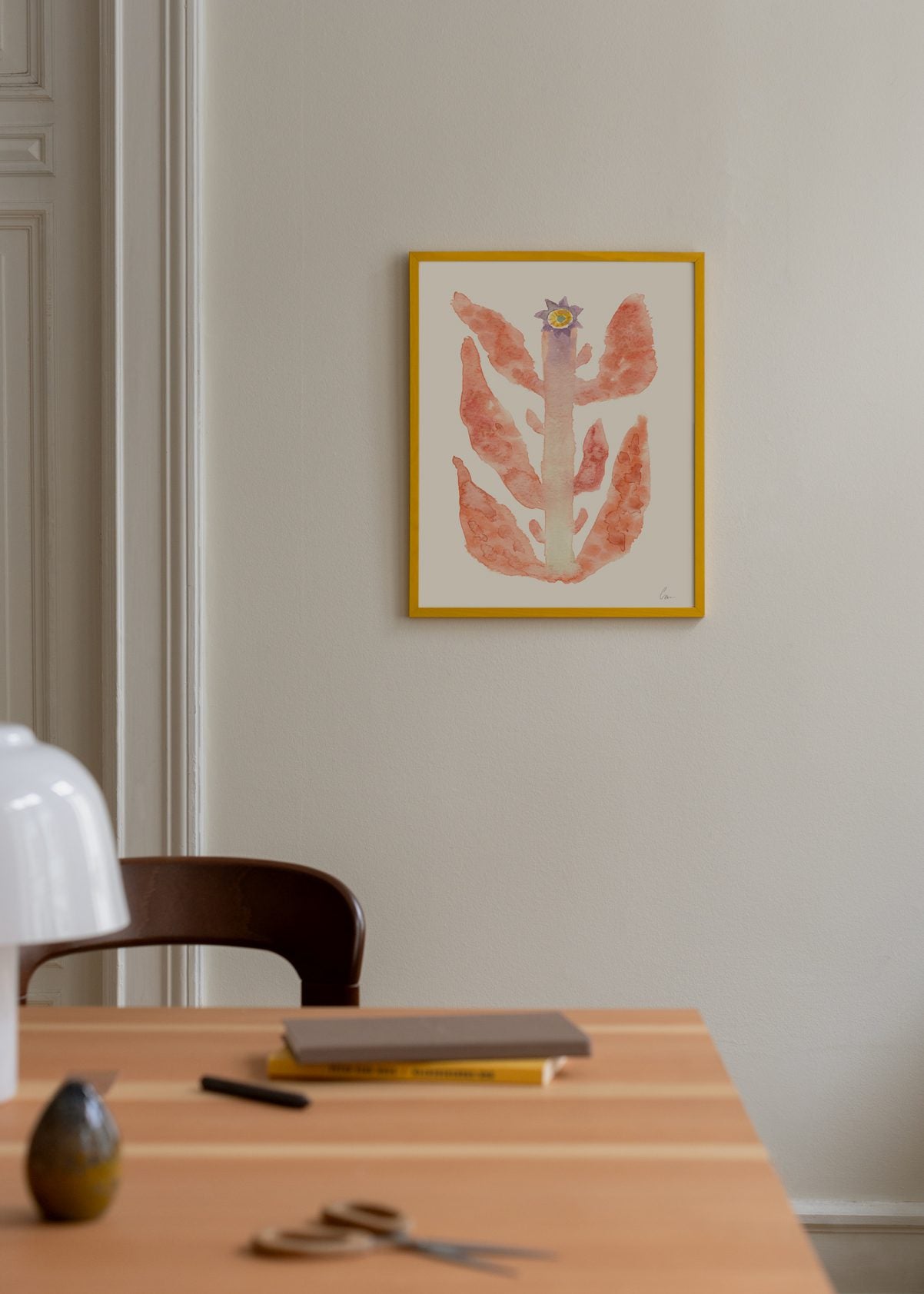 The Poster Club Augusti Poster A4 Orange Botanik