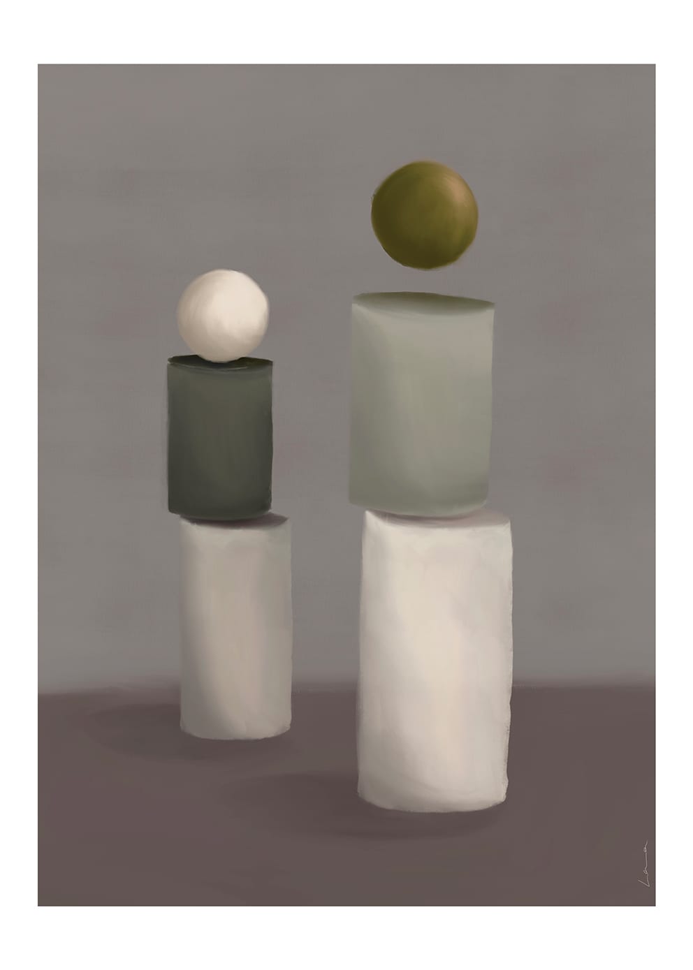 The Poster Club On the Edge Kunstdruck 50x70 cm grün grau