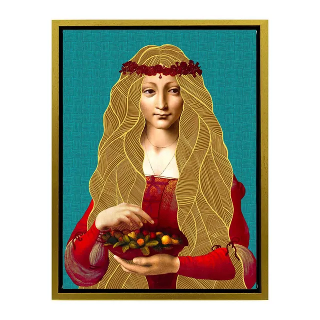 Mineheart Noble Barbara Wandbild petrol 61x81 cm