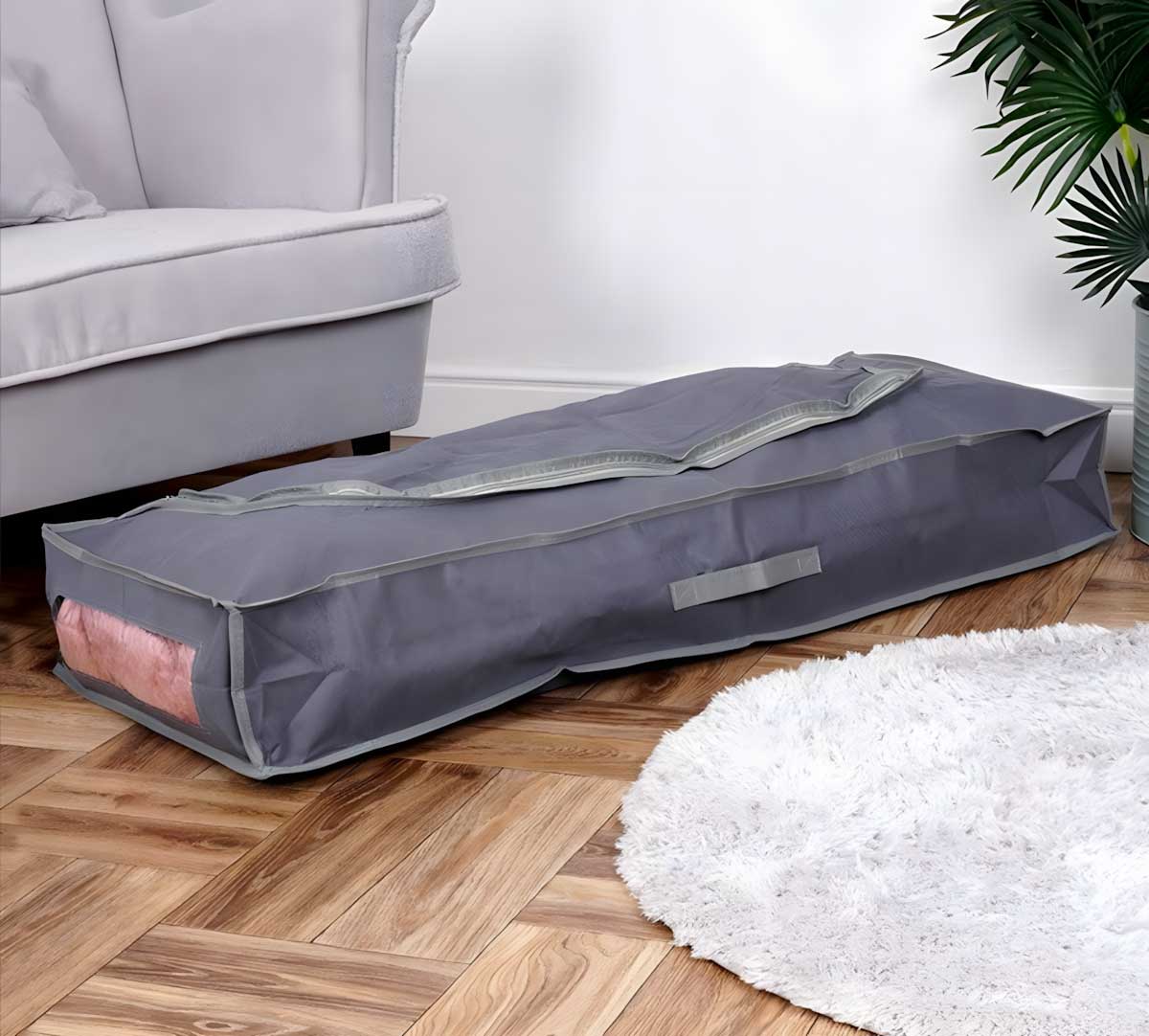 LS-LebenStil Möbel & Wohnen Unterbettbox 105x45x16cm Grau