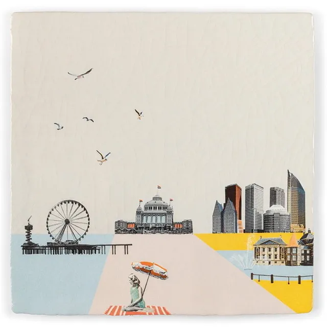 StoryTiles Delft Blue Mooi Den Haag Wandfliese S 10x10 cm