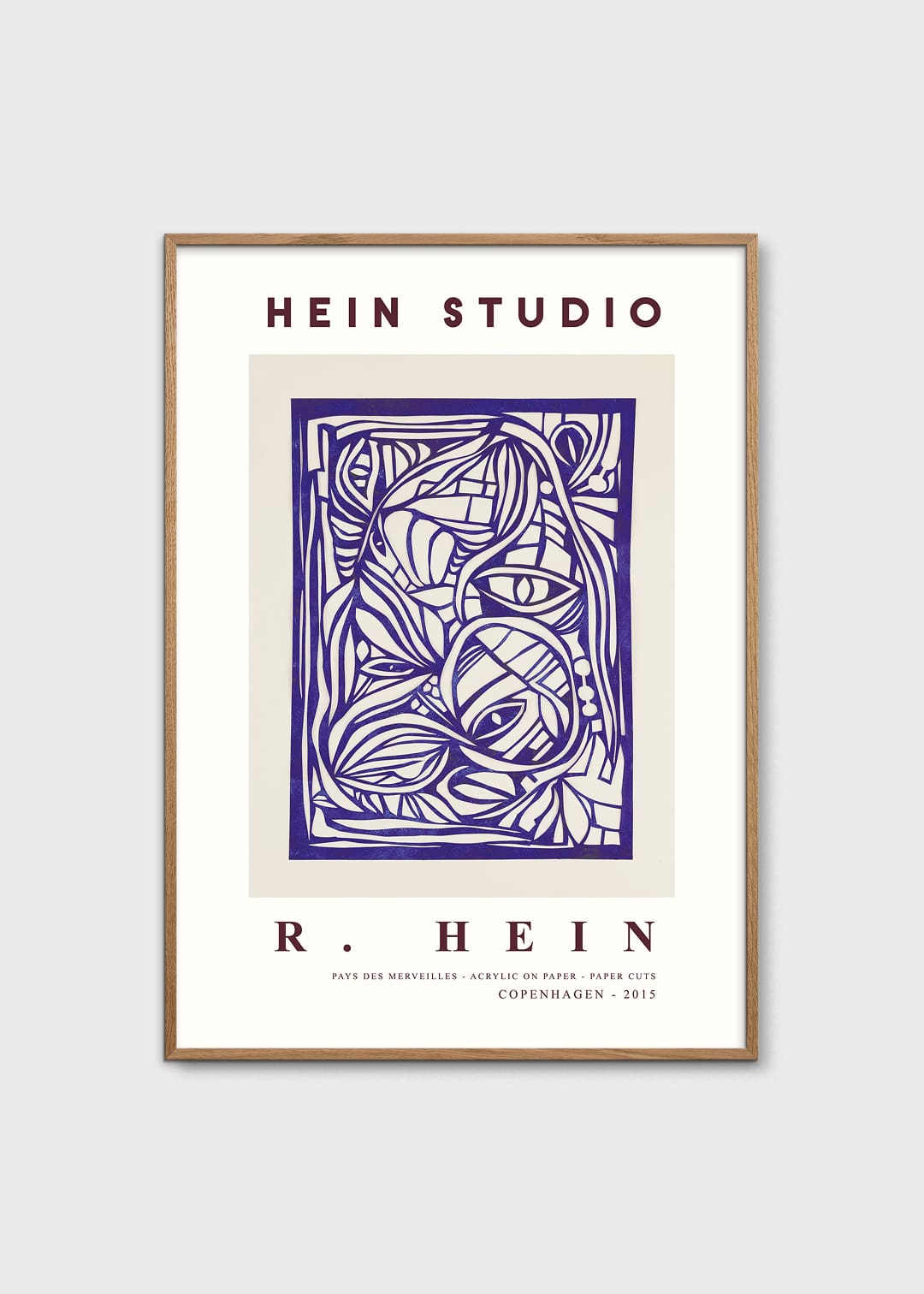 The Poster Club Wonderland No. 02 Poster A4 beige-blau abstrakt