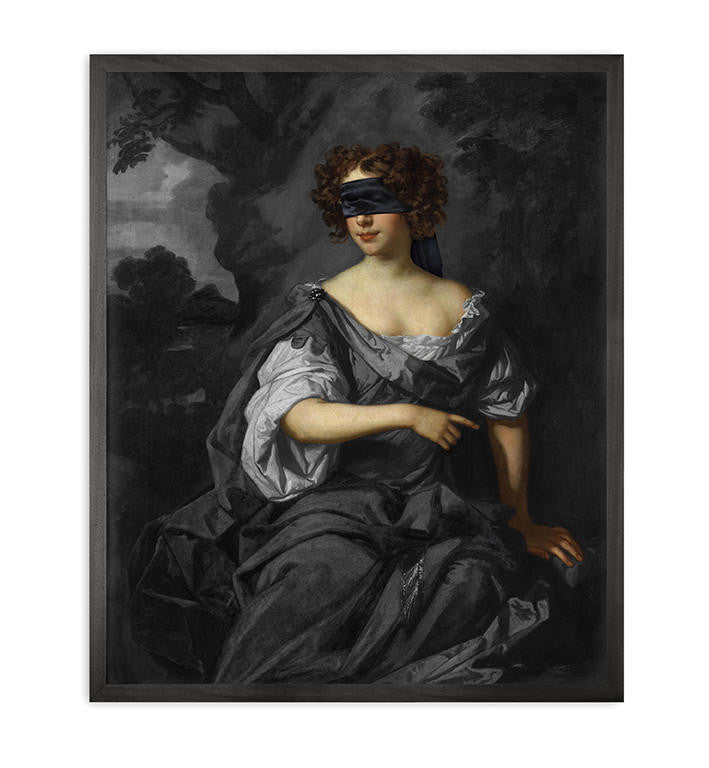 Mineheart Wall Art Blindfold 1 Leinwandbild Porträt 30 x 41 cm