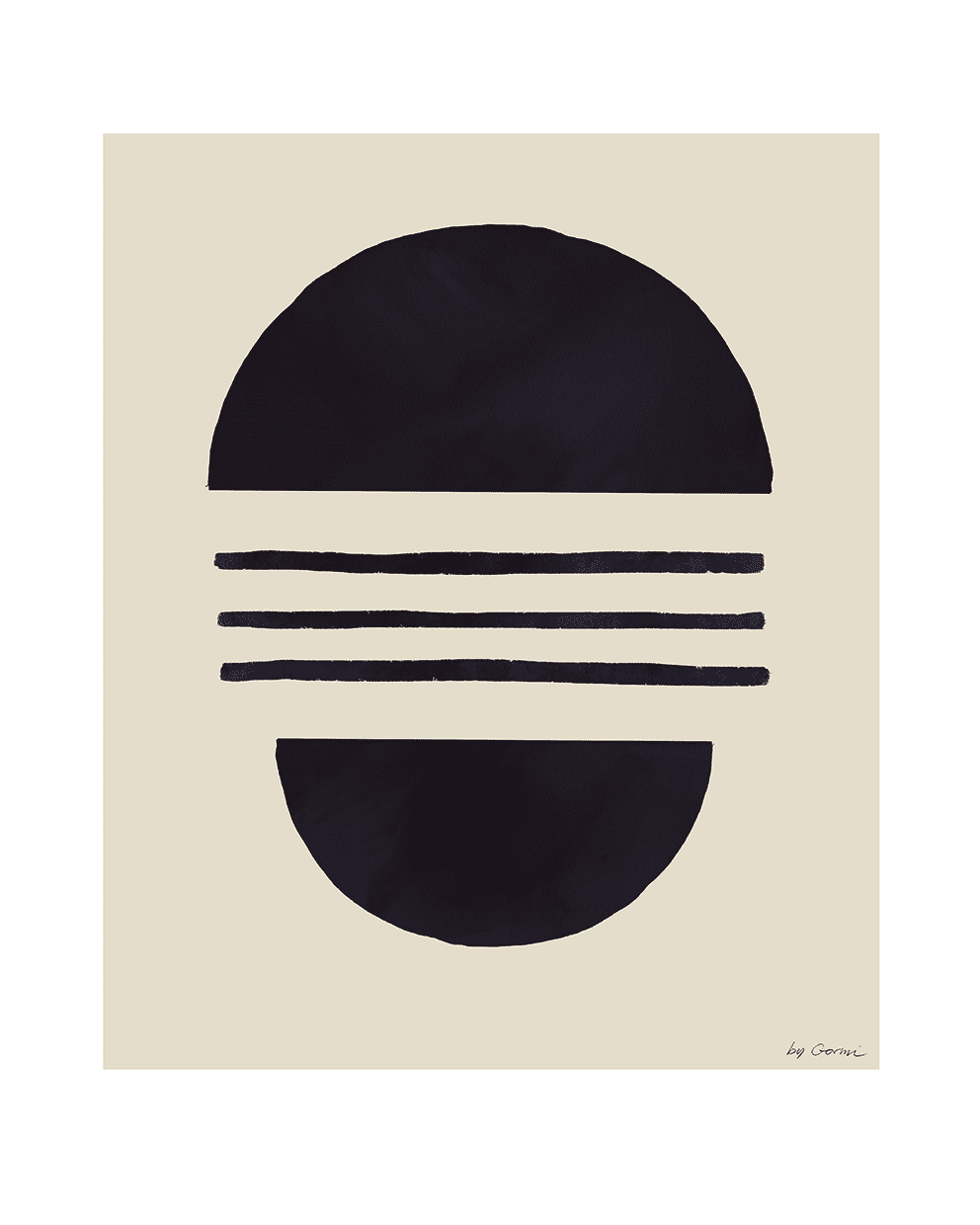 The Poster Club Art Prints Ego Kunstdruck 40x50 cm beige