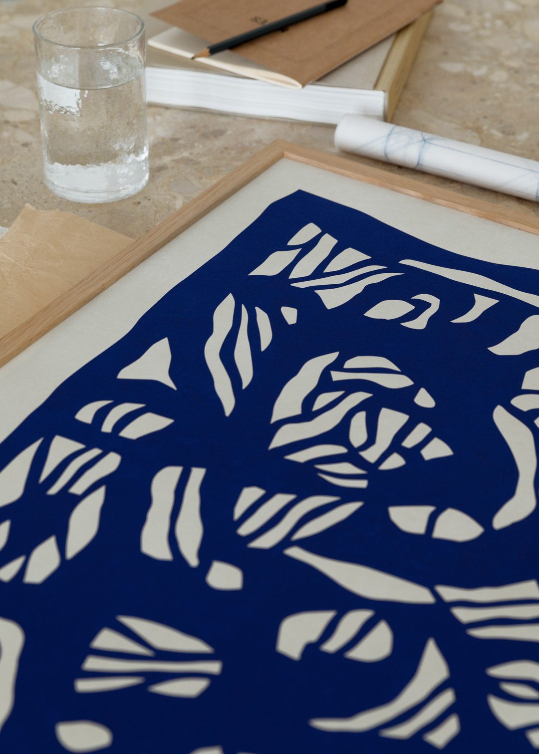 The Poster Club Art Prints Root no. 03 Poster A4 blau abstrakt