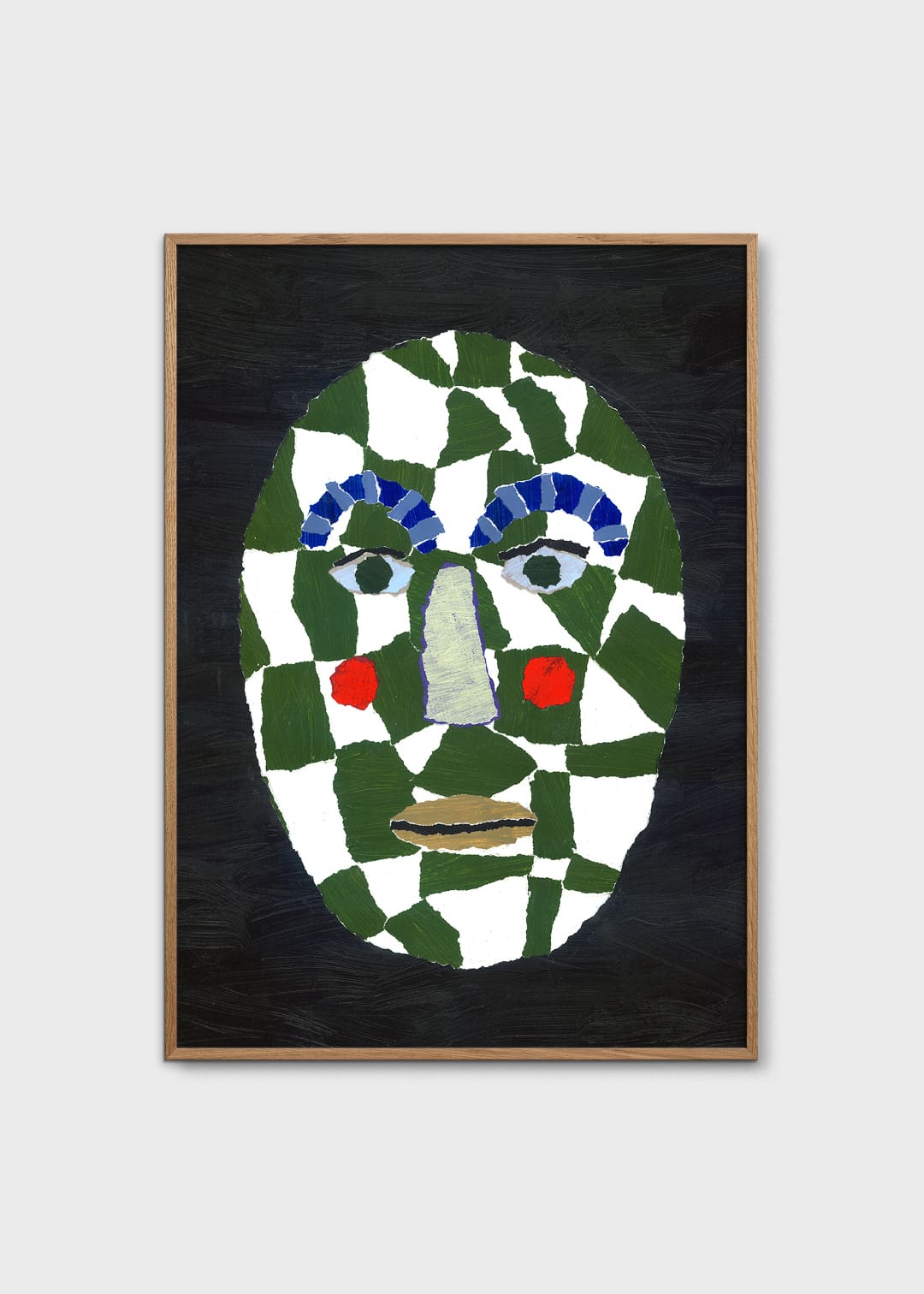 The Poster Club Red Cheek Portrait Poster 30x40 Grün