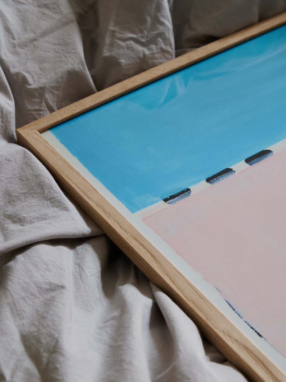 The Poster Club Art Prints Pool Kunstdruck 30x40 cm Blau-Rosa