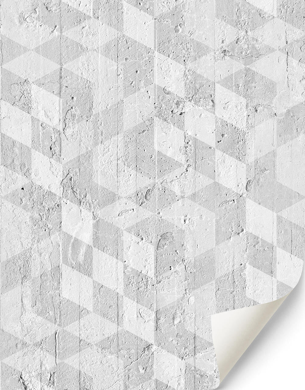 Mineheart Wallpaper Geometric Cubes Tapete A3 Muster grau