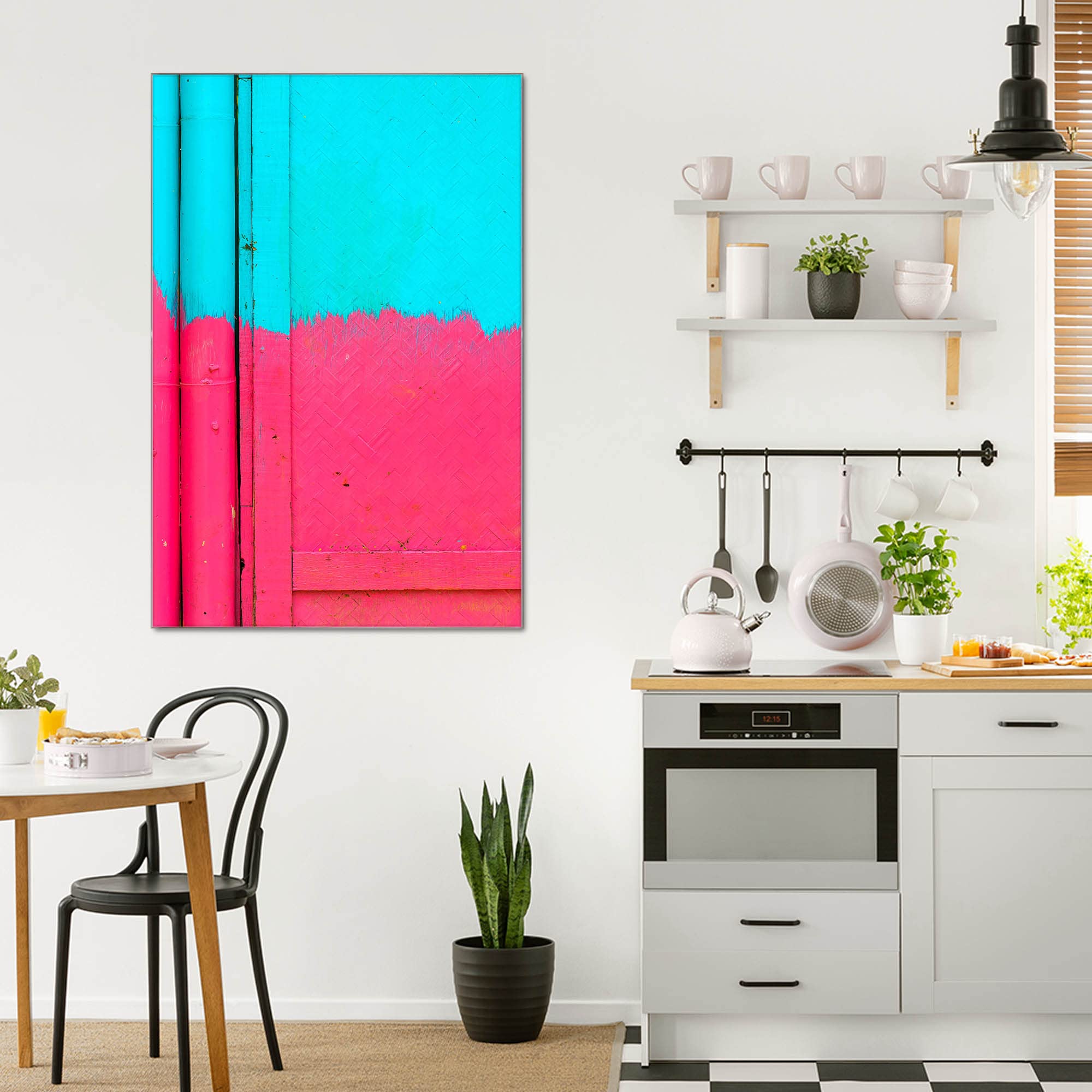 Banjado Magnettafel Glas Zwei Farben 40x60 Holzoptik beschreibbar