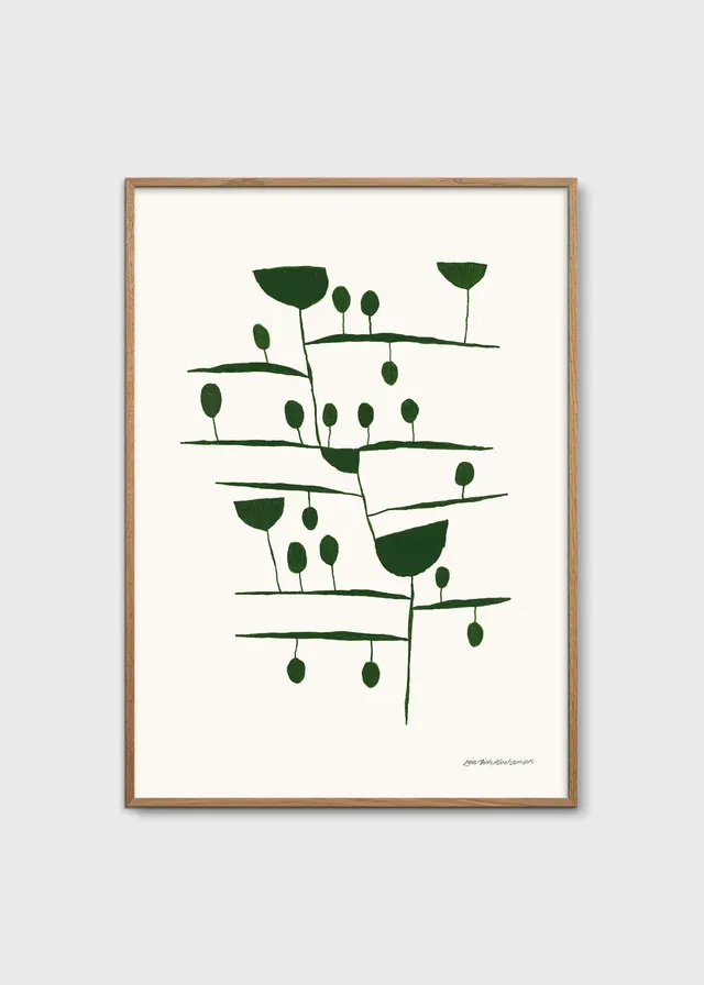 The Poster Club Totem Poster 30x40 cm abstrakt grün weiß