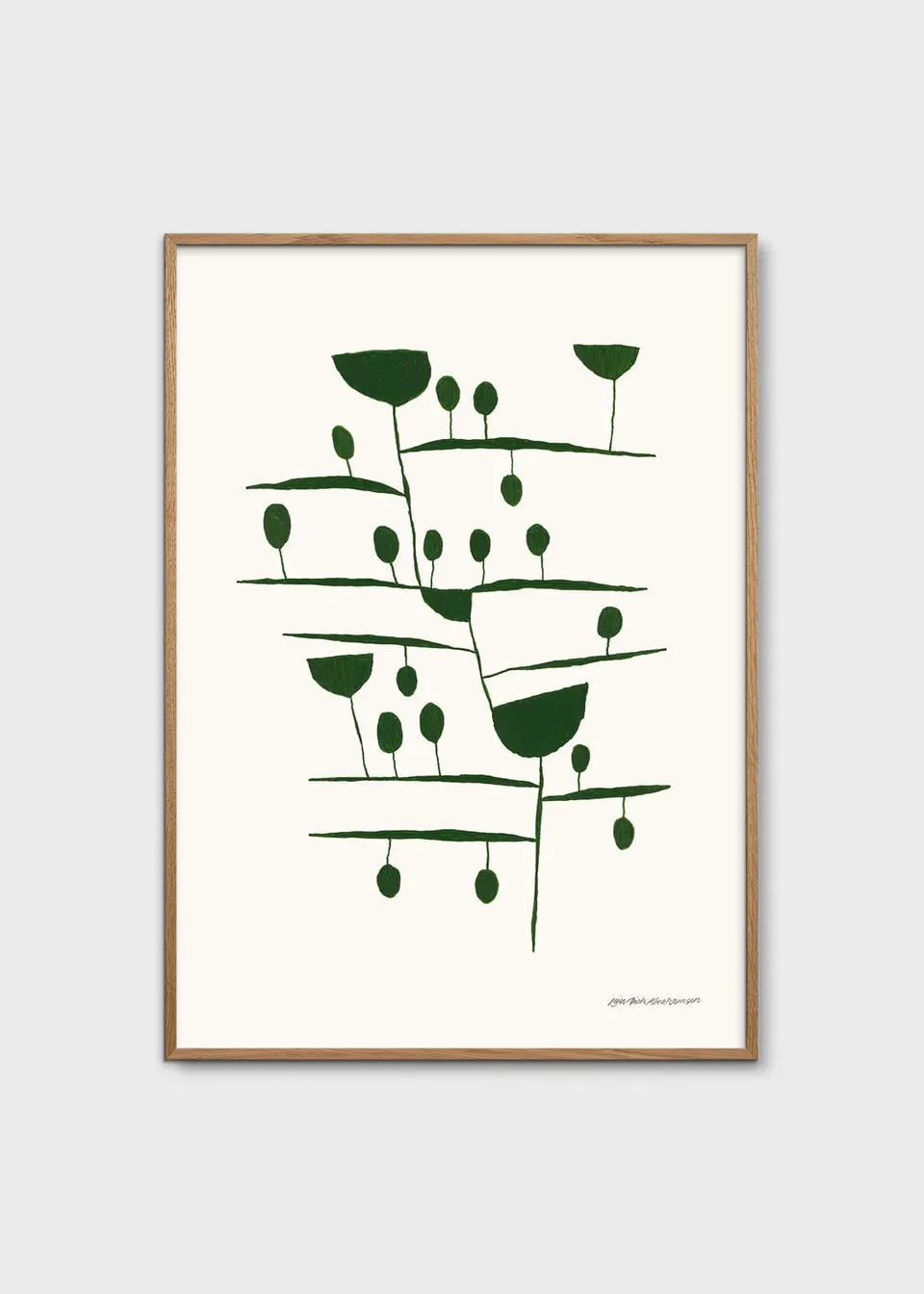 The Poster Club Totem Poster 30x40 cm abstrakt grün weiß