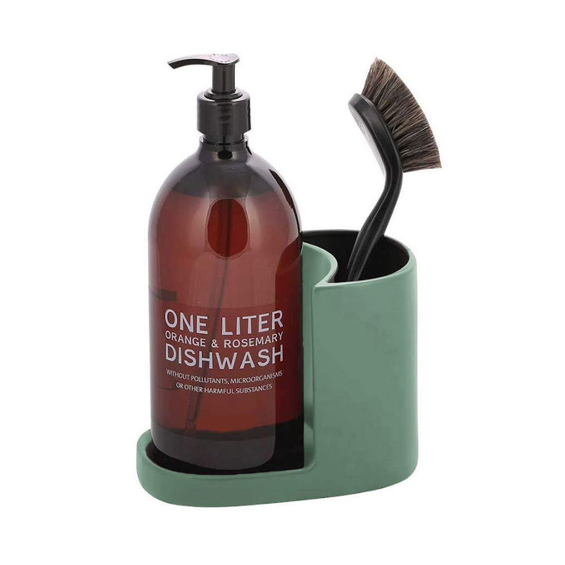 LS-LebenStil Leaf Spülbecken Organizer Grün Keramik 16cm