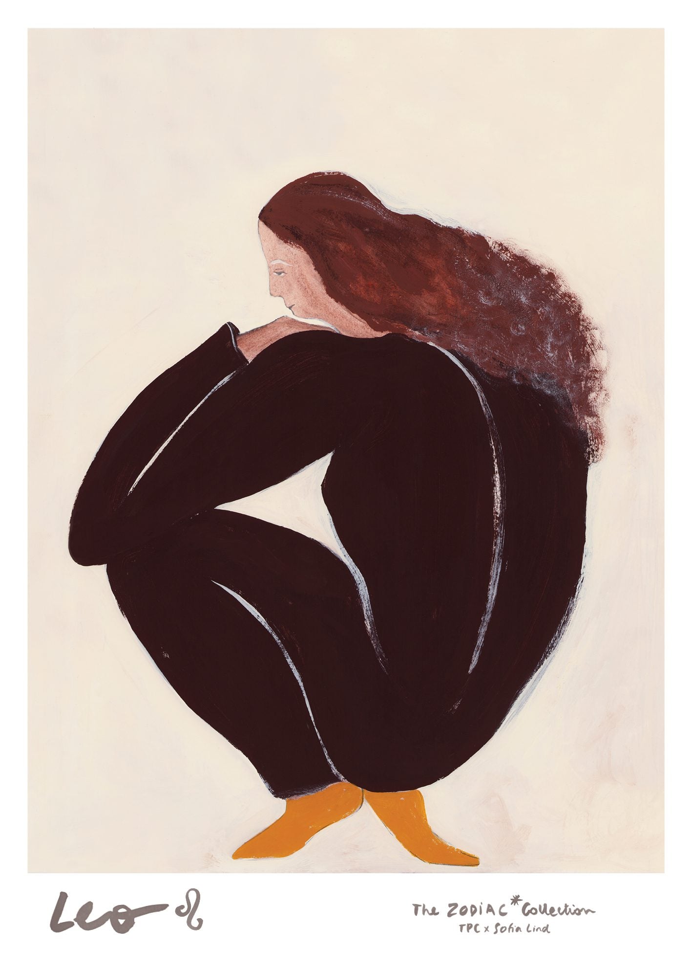 The Poster Club Leo Kunstdruck 30x40 cm beige Sternzeichen