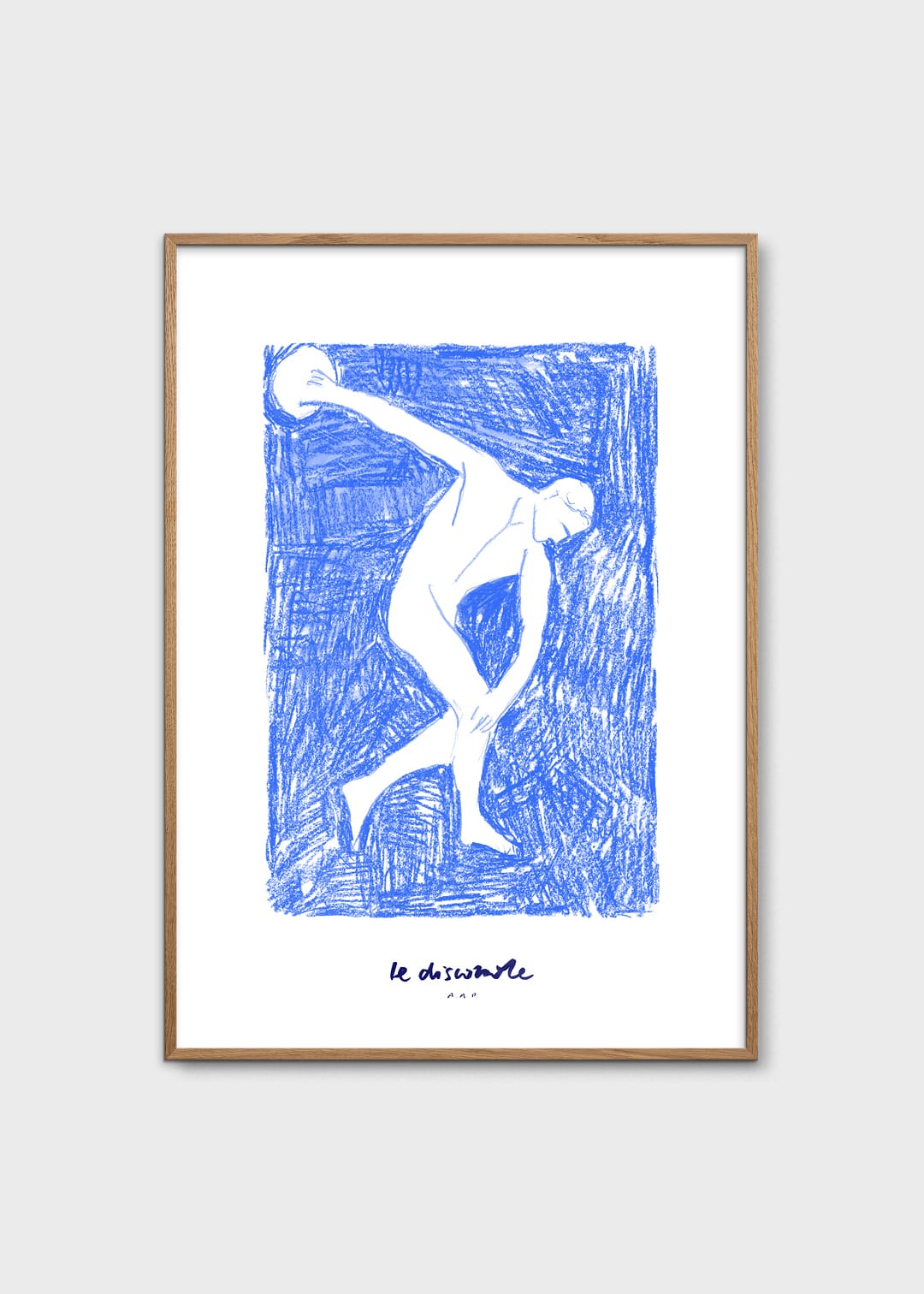The Poster Club Art Prints The Athlete Poster 30x40 cm Blau