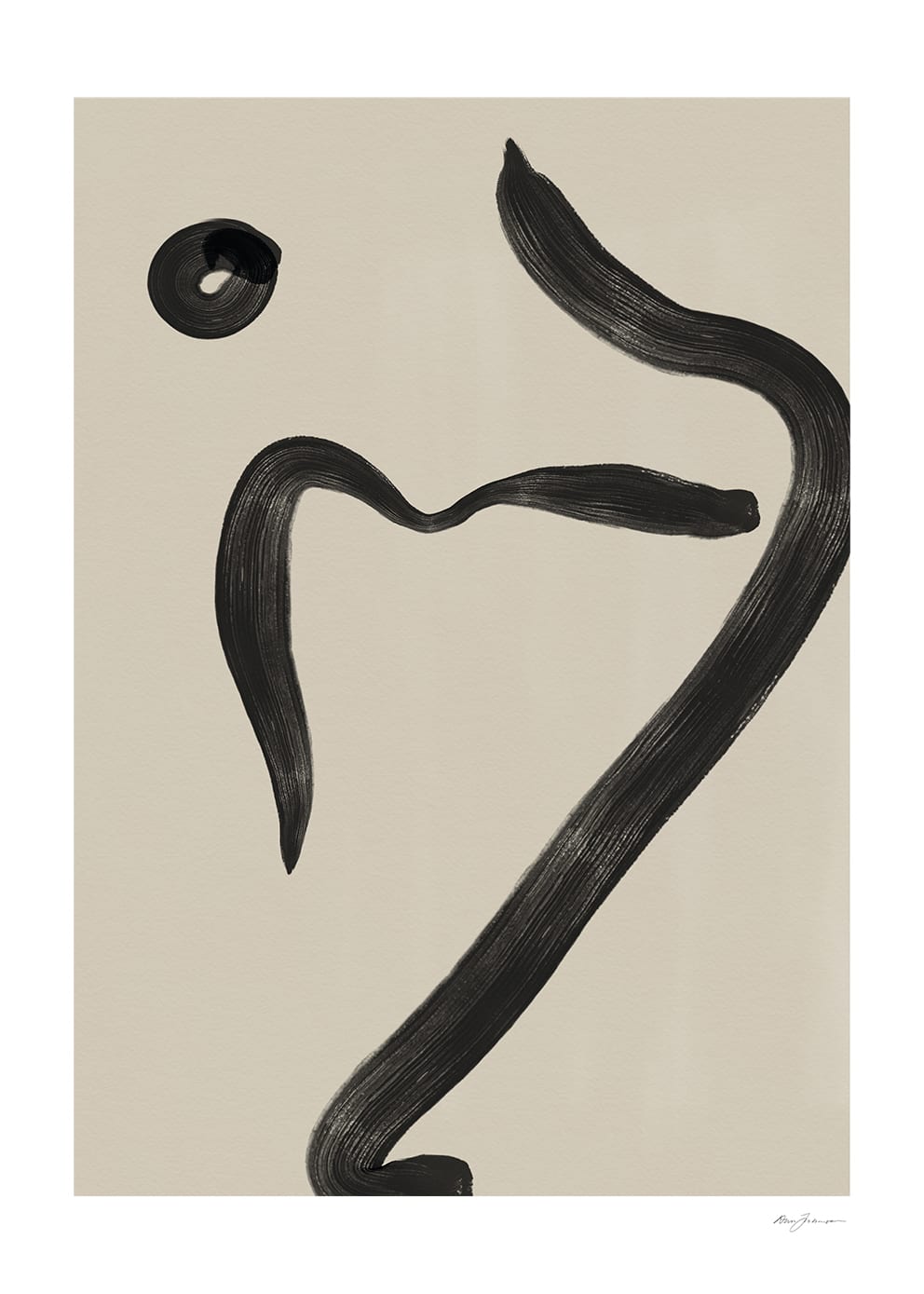 The Poster Club Art Prints Linear Poster 30x40 cm schwarz grau