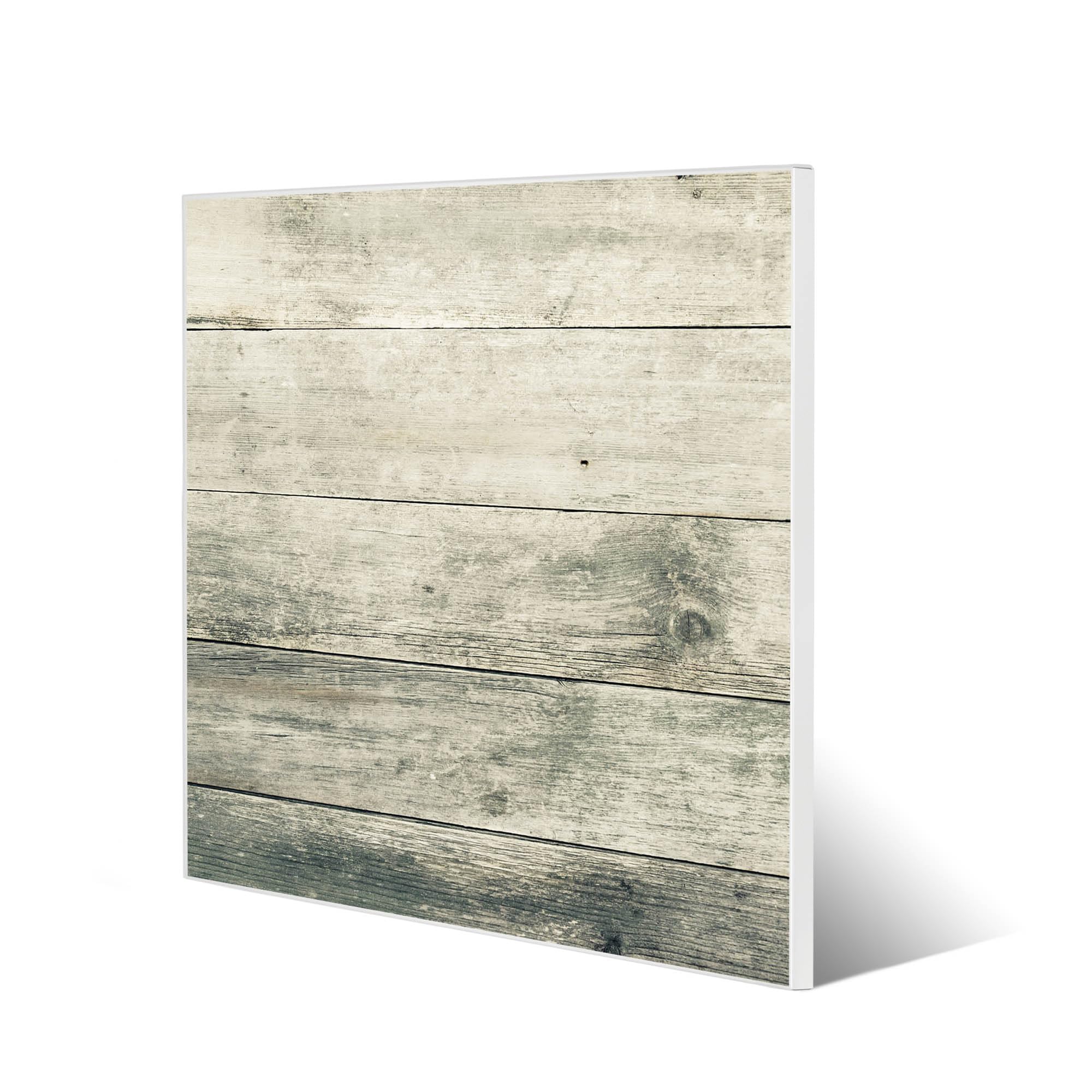 Banjado Magnettafel 50x50 cm Magnetwand Graue Planken