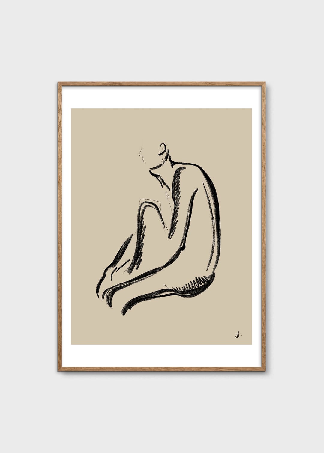 The Poster Club Man 01 Poster 40x50 cm beige abstrakt