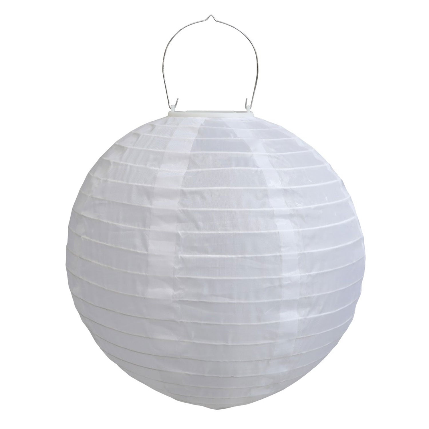 LS-LebenStil Garten Solar Lampion Weiß 30 cm Nylon