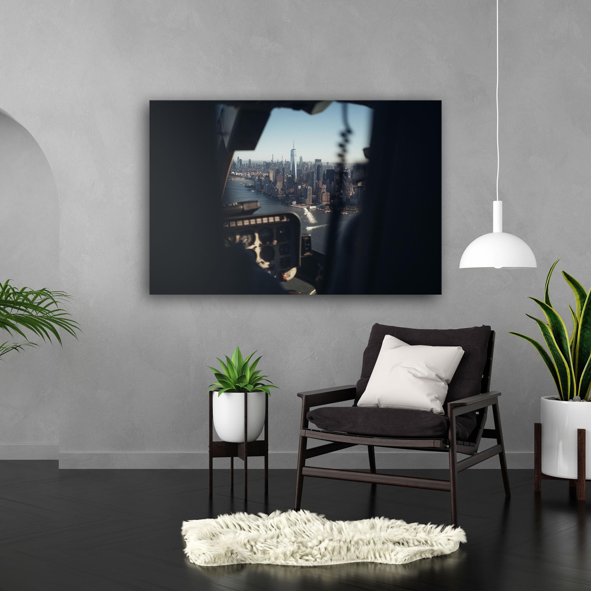 Hustling Sharks Wandbilder Blick aus der Luft auf Metropole Leinwand 30x40