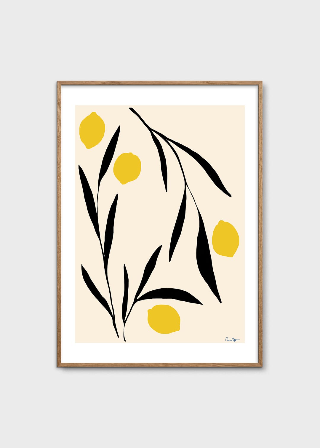 The Poster Club Art Prints Lemon Poster A4 botanisch